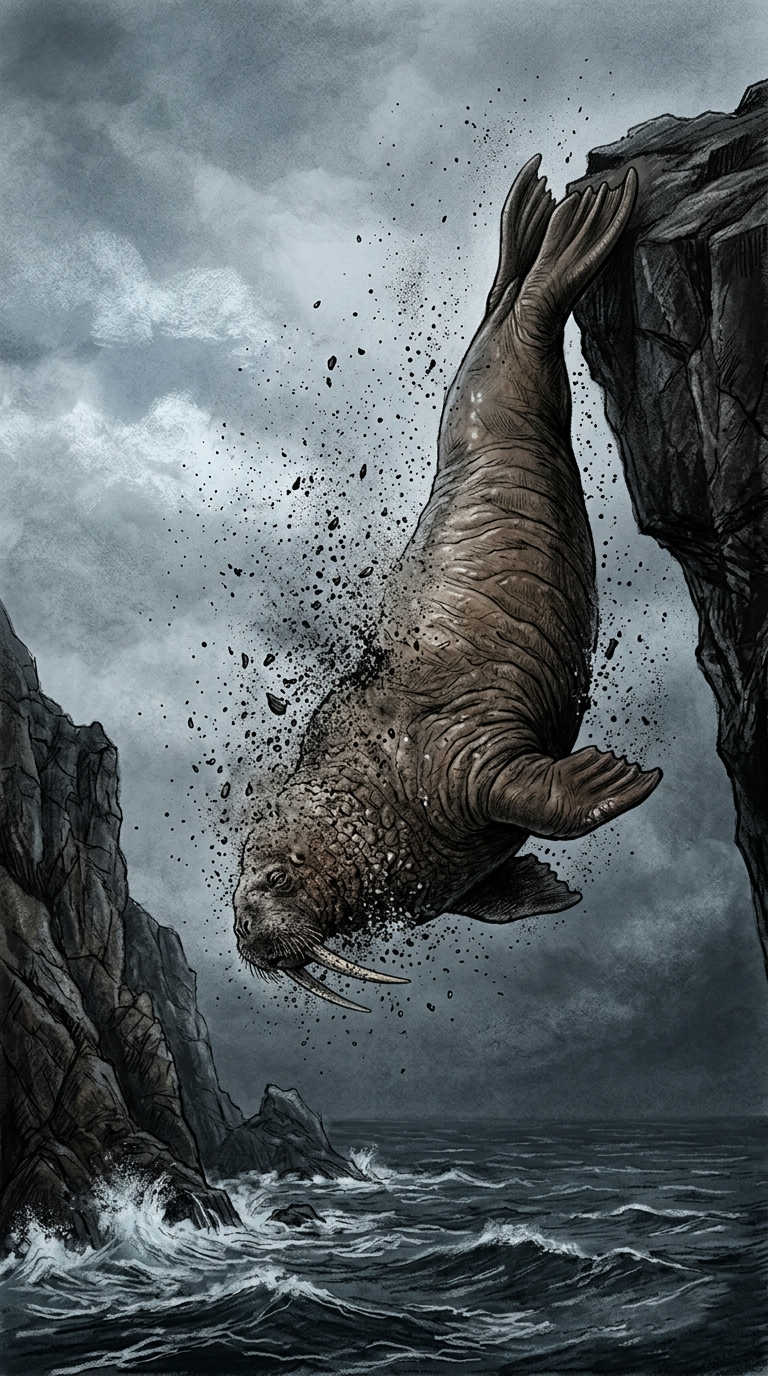 Le morse et la falaise